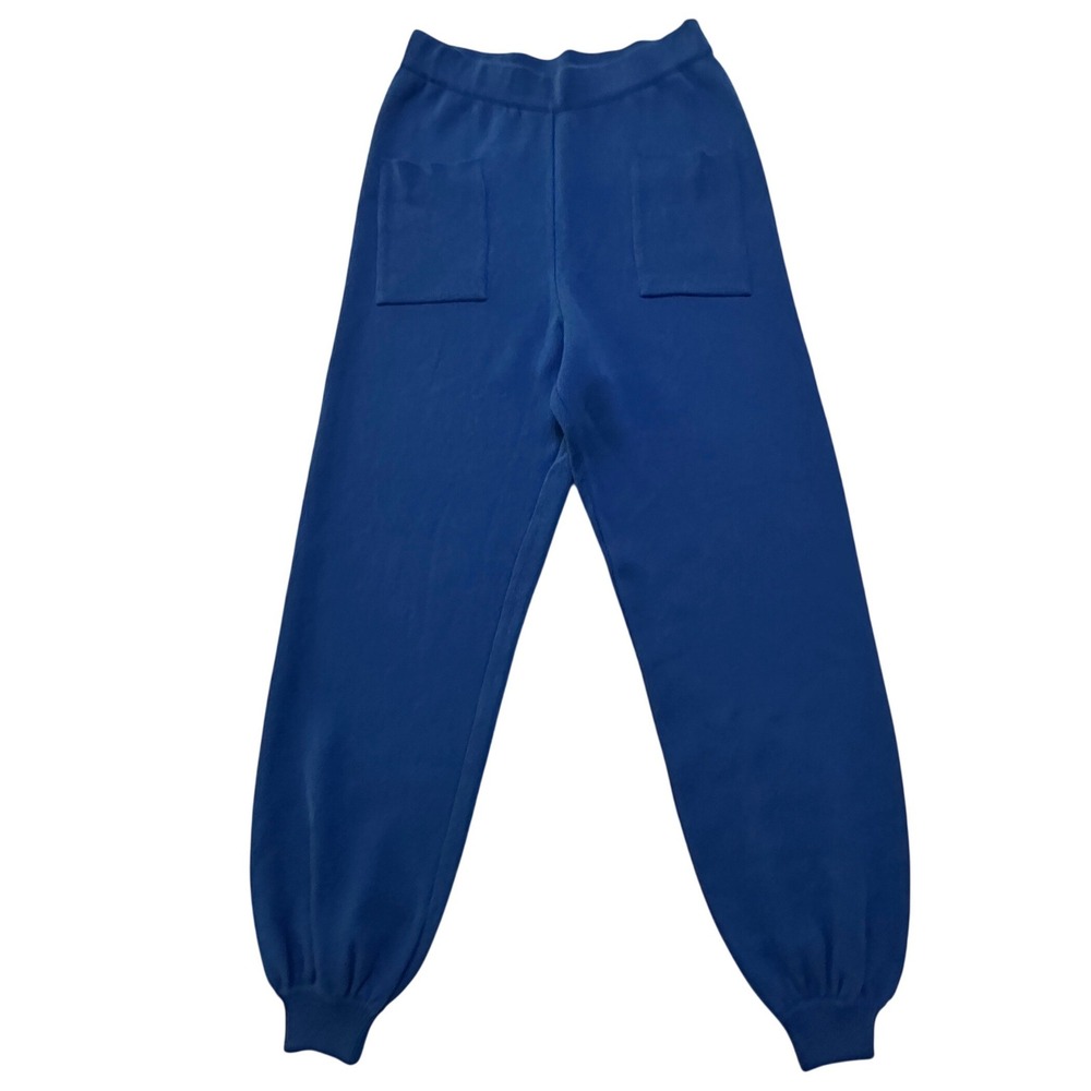 Raisa Vanessa High Raise Knit Jogger EU 38 US 6 Blue Quite Luxury Loungewear